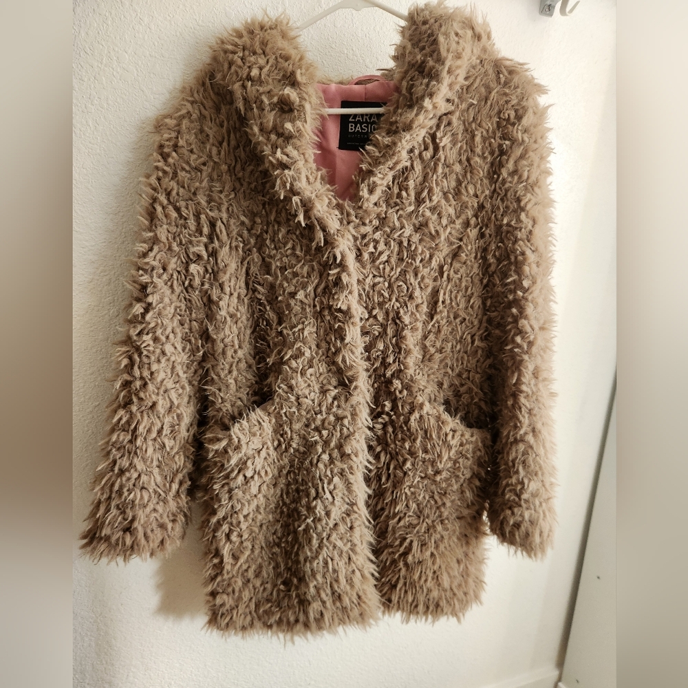 Zara shaggy fur Coat